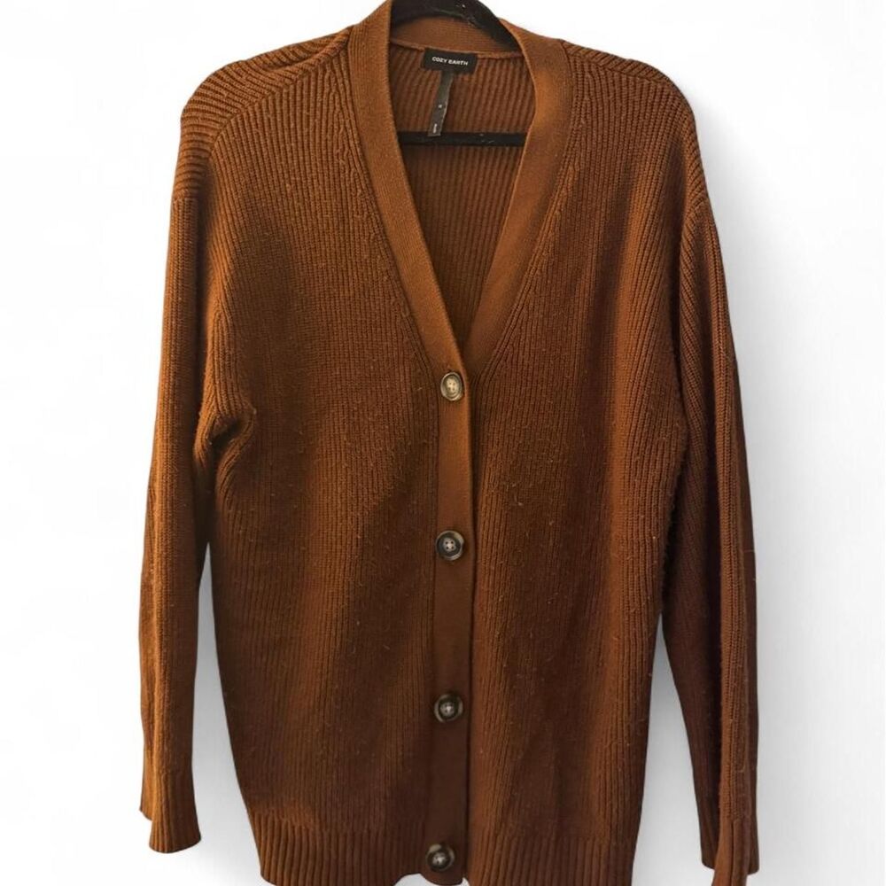 Earth Women's Brown and Orange Cardigan